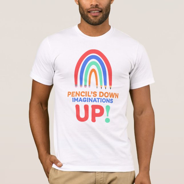 CAMISETA IMAGINACIONES DE PENCIL DOWN UP | PROFESOR DE ARTE (Anverso)