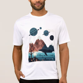 Camiseta imaginary planets with rings and moons