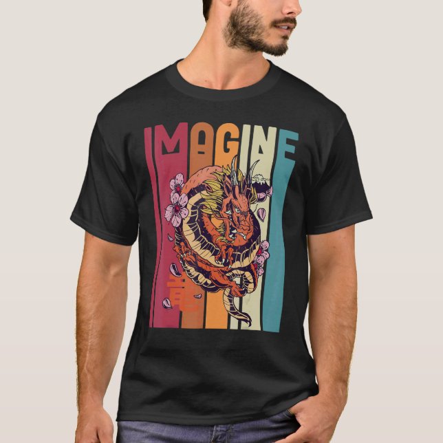 Camiseta Imagine Great Dragon Vintage Cool Great (Anverso)