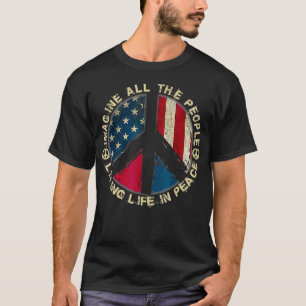 Camiseta Imaginen A Toda La Gente Viviendo La Vida En Paz H