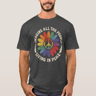 CAMISETA IMAGINEN A TODAS LAS PERSONAS QUE VIVEN EN LA PAZ