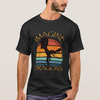 Camiseta Imaginen el estilo de las alas míticas del dragón