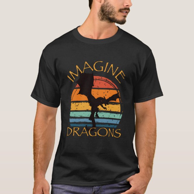Camiseta Imaginen el estilo de las alas míticas del dragón (Anverso)