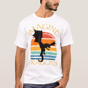 Camiseta Imaginen fantasía mitos de dragón Alas de niños Ch