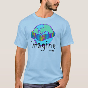 Camiseta imaginen la paz mundial