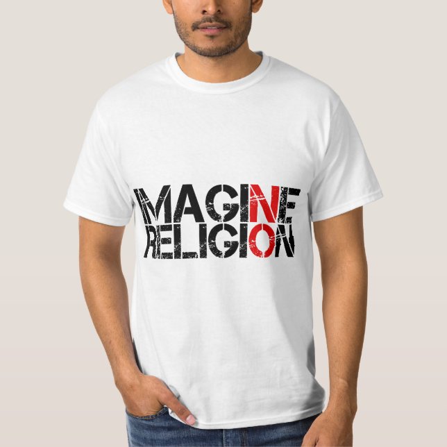 Camiseta Imaginen ninguna religión (Anverso)