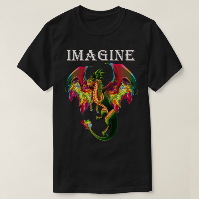 Camiseta Imaginen Ser Un Ala Mágica De Fuego Dragón (Diseño del anverso)