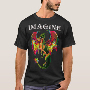 Camiseta Imaginen Ser Un Ala Mágica De Fuego Dragón