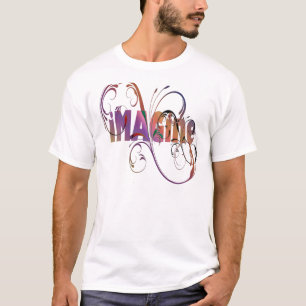 Camiseta Imaginen una tipografía colorida