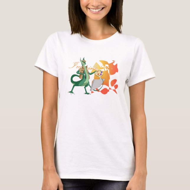 Camiseta "Imagínese" al pintor del dragón (Anverso)