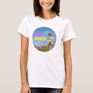 Camiseta Imán de arte alterado de ángel vintage Just Breath