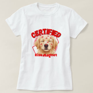 Camiseta Imán de besos certificado - Perro divertido Golden