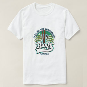 Camiseta imán de logo para esquiar en Banff Canadá