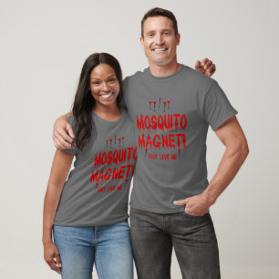 Camiseta Imán de mosquitos que gotean sangre me encanta Uni