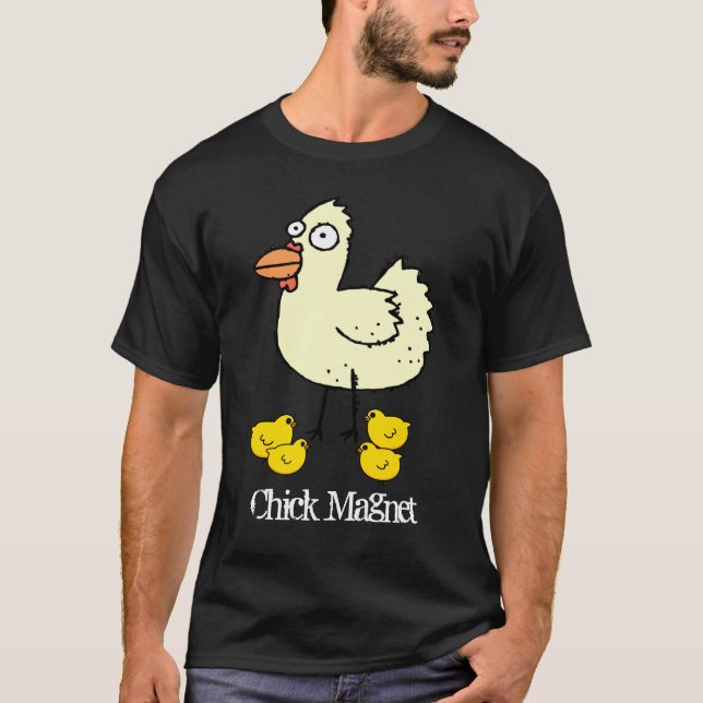 Camiseta Imán del polluelo para los granjeros del pollo (Anverso)