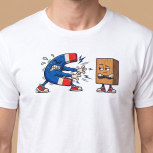Camiseta Imán vs Bloque de Madera Divertido