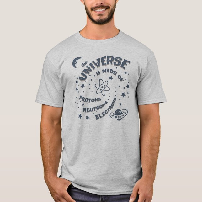 Camiseta Imbéciles atómicos del universo (Anverso)