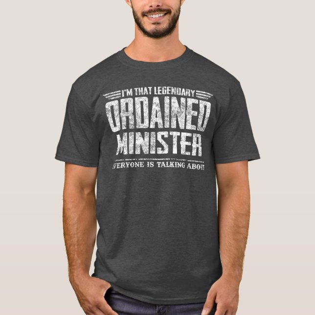 Camiseta Imhat Legendary Ordained Minister funny (Anverso)