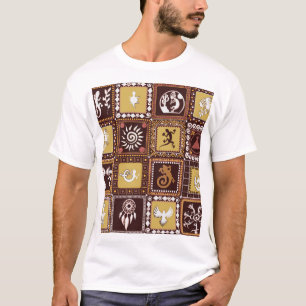 Camiseta Imitación del arte rock: patrón de vintage.