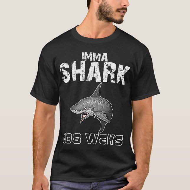 CAMISETA IMMA SHARK/AIM ARRIBA BLANCO (Anverso)