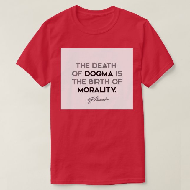 Camiseta Immanuel Kant cita La muerte del dogma es el bir (Diseño del anverso)