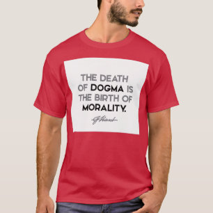 Camiseta Immanuel Kant cita La muerte del dogma es el bir