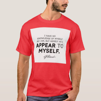 Camiseta Immanuel Kant cita que no tengo conocimiento de mí