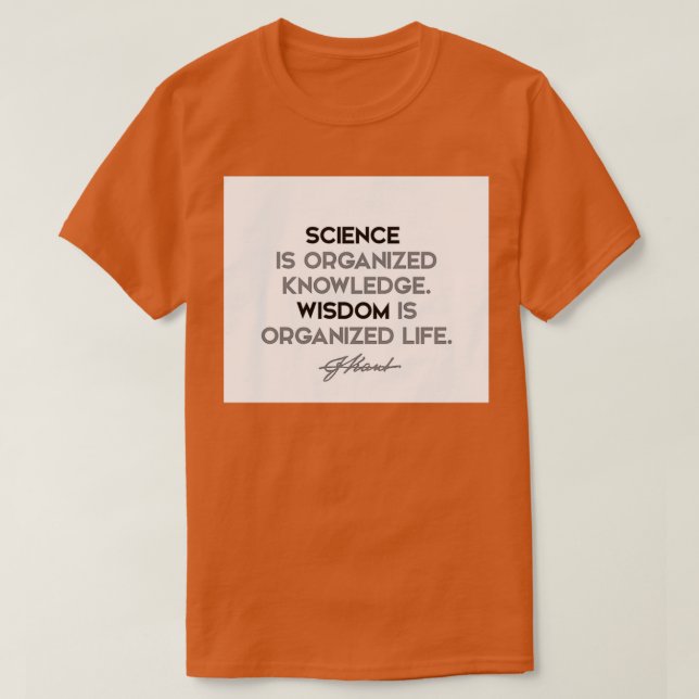 Camiseta Immanuel Kant quotes Science is organized knowledg (Diseño del anverso)