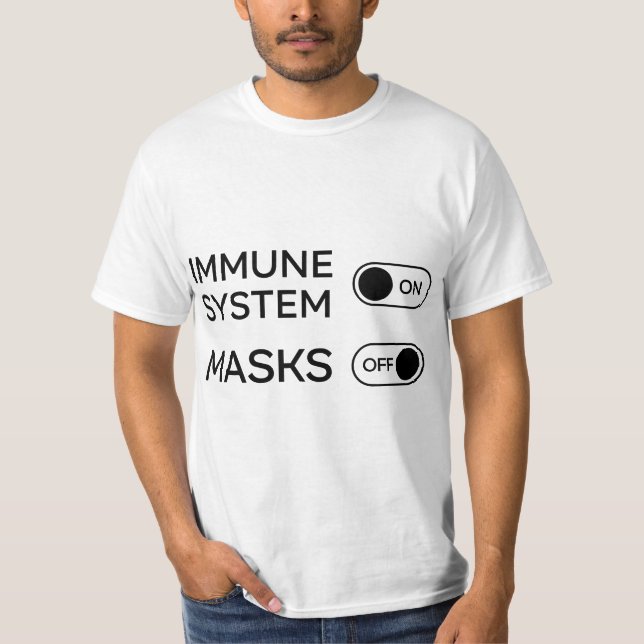 Camiseta Immune System On Masks Off  (Anverso)