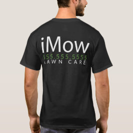 Camiseta iMow. Cuidado del césped. Ajardinar Merch