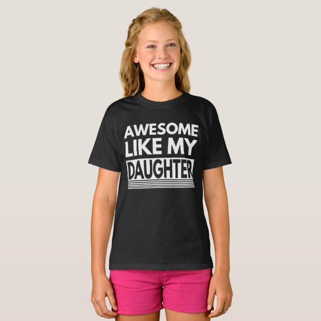 CAMISETA IMPACTANTE COMO MI HIJA DÍA DEL PADRE MODERNO (Anverso completo)