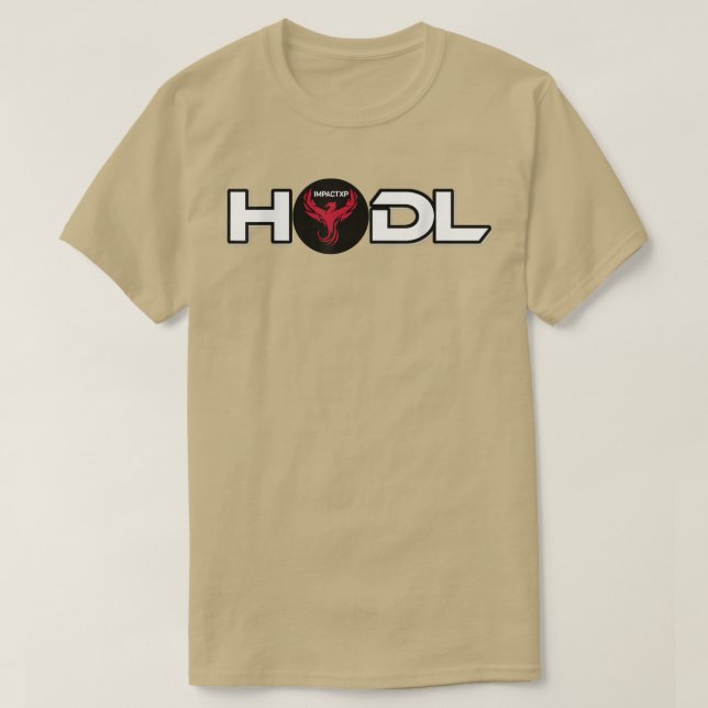 Camiseta IMPACTXP Coin HODL To the Moon Crypto (Diseño del anverso)