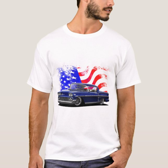 Camiseta Impala americano de las barras y estrellas (Anverso)