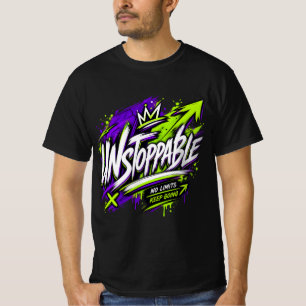 Camiseta Imparable – Tipografía Motivacional Poderosa Des