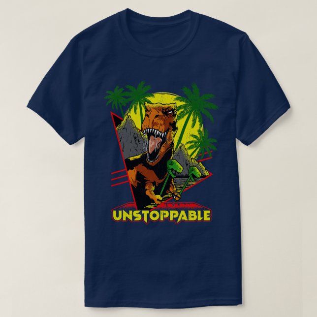 Camiseta Imparable TRex Chiste de armas de dinosaurios cort (Diseño del anverso)