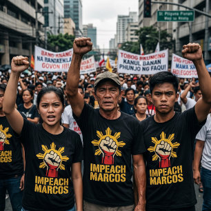 Camiseta Impeach Marcos Protesta Contra la Corrupción Filip