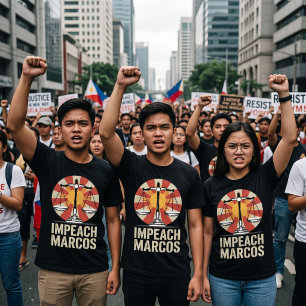 Camiseta Impeach Marcos Protesta Contra la Corrupción Filip
