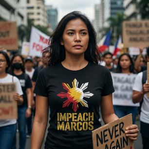 Camiseta Impeachment a Marcos Protesta Filipina Corrupción