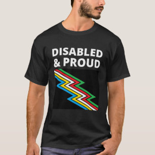 Camiseta Impedido Orgulloso Con Bandera De Orgullo De Disca