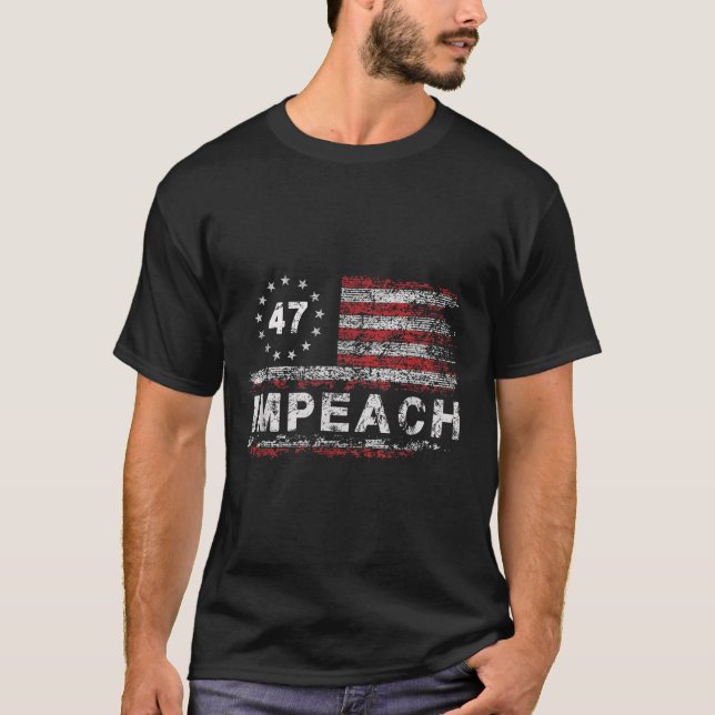 Camiseta Impedirán a Trump 47, presidente estadounidense (Anverso)