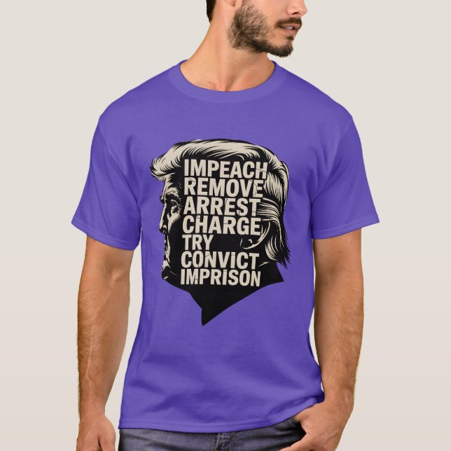 Camiseta Impedirse Eliminar arte de protesta de arresto (Anverso)