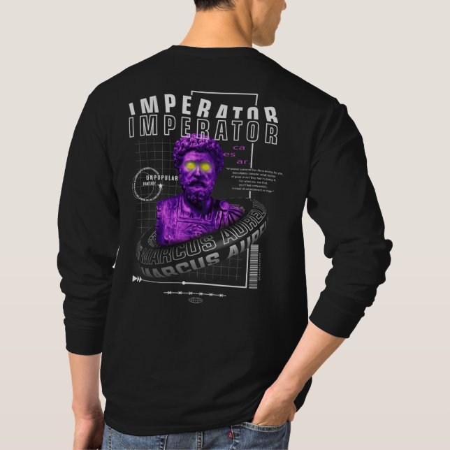 Camiseta Imperador de ropa de calle moderna (Reverso)
