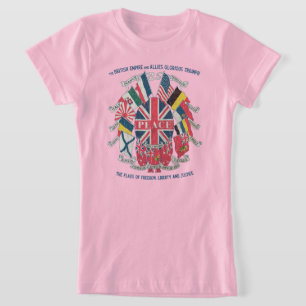 Camiseta Imperio Británico y Emblema Vintage de Paz de Alia