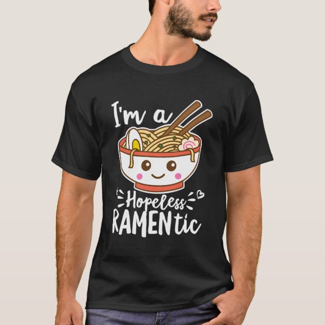 Camiseta Implacable Ramentic Cute Kawaii Ramen Noodles Funn (Anverso)