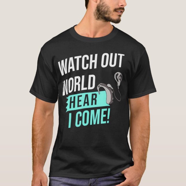 Camiseta Implante Cochlear Regalo Concienciación Sorda (Anverso)