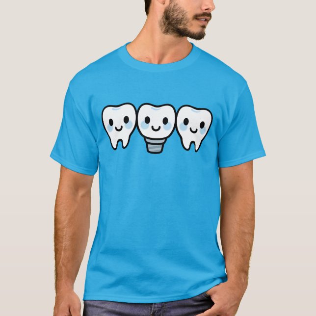 Camiseta Implante Dental Sonriente (Anverso)