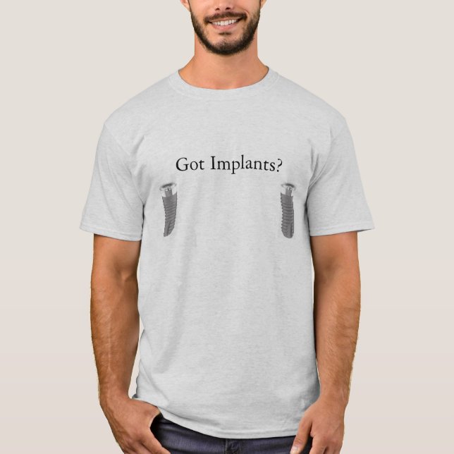 Camiseta ¿Implantes conseguidos? (Anverso)