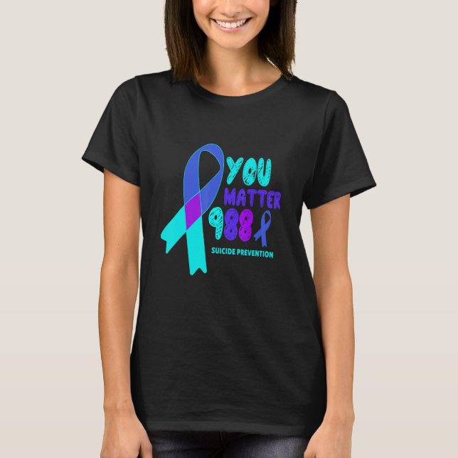 Camiseta Importa 988 Conciencia sobre prevención del suicid (Anverso)