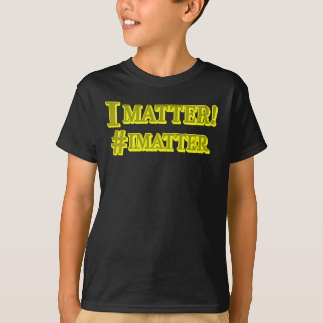 Camiseta "¡IMPORTA!" Diseño de expresiones personalizadas.  (Anverso)