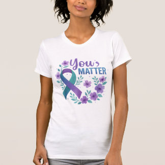 Camiseta Importa la prevención del suicidio, cinta morada V